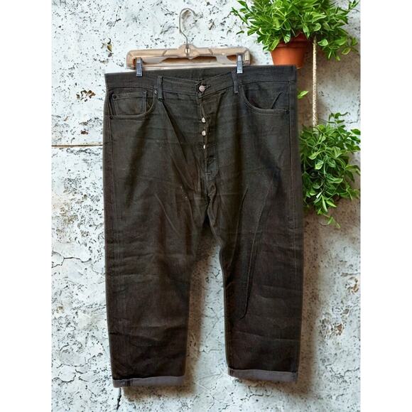 Levi’s 501 Jeans 42x30 Men White Oak Cone Denim Selvedge Rare - Picture 3 of 14